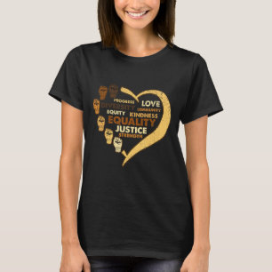 Camiseta Poder Da Melanina Punho Coração Mês Da História Ne