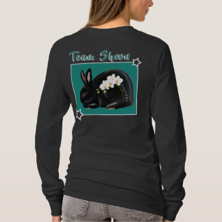 Camiseta Poder das Flores: preto com orquídeas 