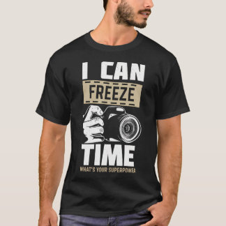 Camiseta Poder de Congelar o Tempo Superpoder - Câmera de F