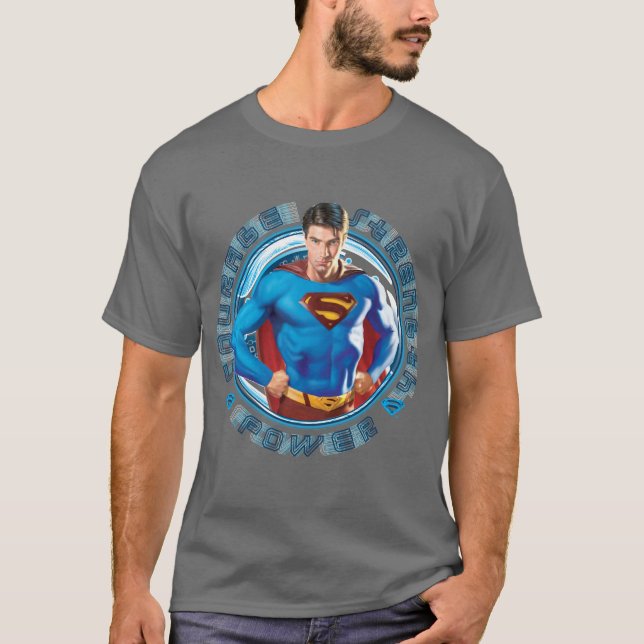 Camiseta Poder de Força de Coragem do Super-Homem (Frente)