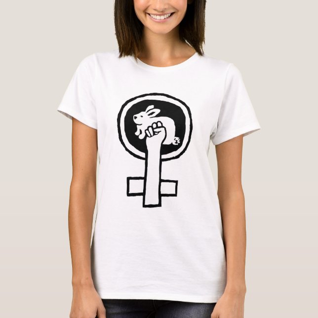 Camiseta Poder do coelho! Tshirt oficial de Susan Cinza-Lee (Frente)