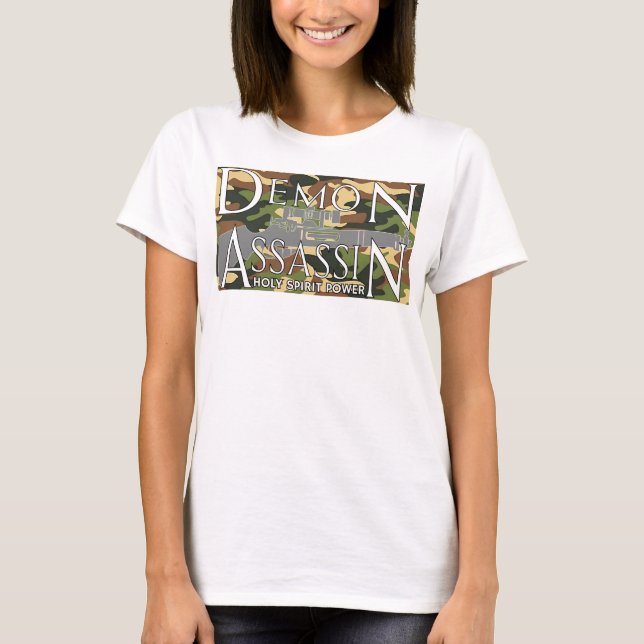 Camiseta Poder do Espírito Santo - Assassino de Demônios (Frente)
