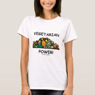 Camiseta Poder do vegetariano! (Humor do vegetariano)