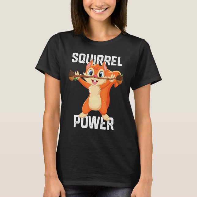 Camiseta Poder Esquilo Floresta Amor Animal Melhor Amigo Es (Frente)