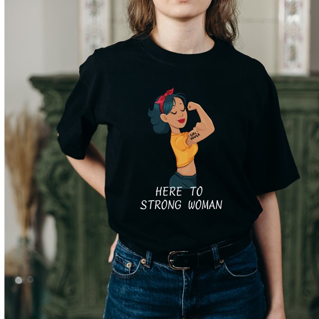 Camiseta Poder feminino do Dia Internacional das Mulheres 2 (Criador carregado)