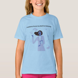 Camiseta Poder Feminino no Design de Ciências Médicas