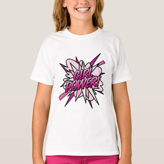 Camiseta PODER FEMININO Quadrinhos Arte Pop (Frente)