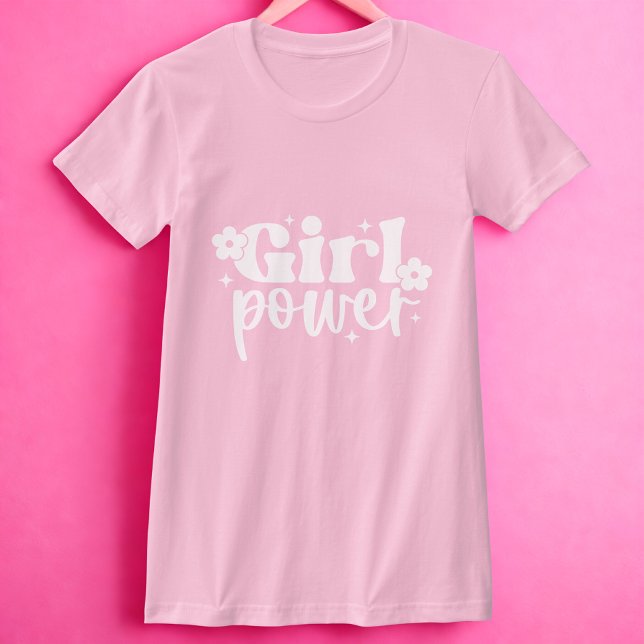 Camiseta Poder Feminino Rosa (Criador carregado)