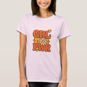 Camiseta Poder Feminino Vintage Feminista - Estilo Retro Ou