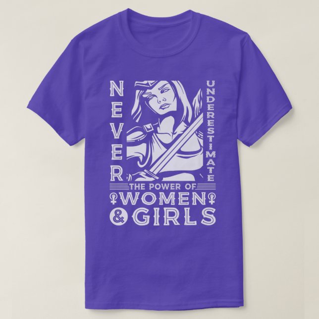 Camiseta Poder Feminista Das Mulheres Fortes Citam Feminis (Frente do Design)