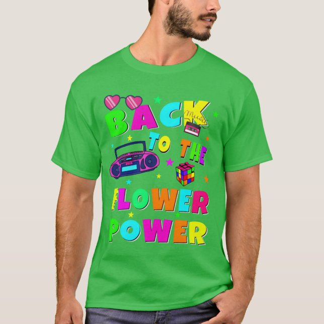 Camiseta Poder Floral Backohe retrô (Frente)