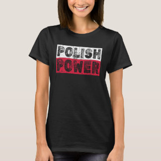 Camiseta Poder Polonês Bandeira Vintage da Polônia