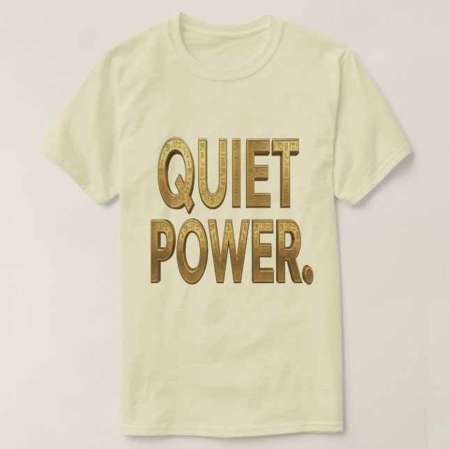 Camiseta Poder Silencioso Dourado (Frente do Design)