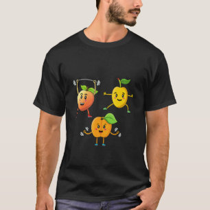 Camiseta Poder Vegetal Apricot Peach Força Proteína Vegana