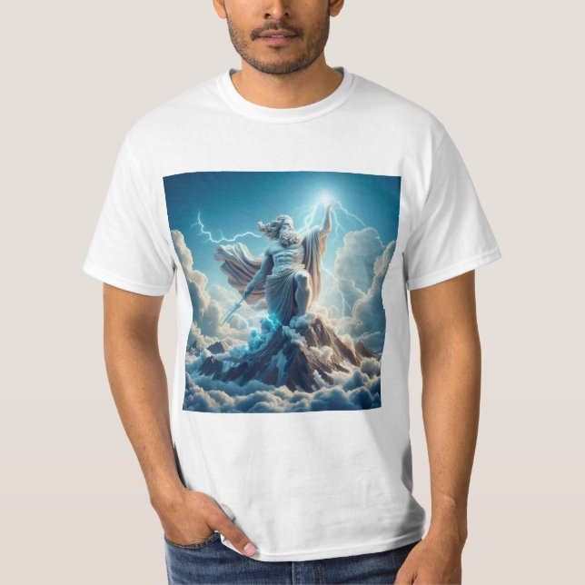 Camiseta Poder y Majestad: Zeus, el Dios del Trueno (Frente)