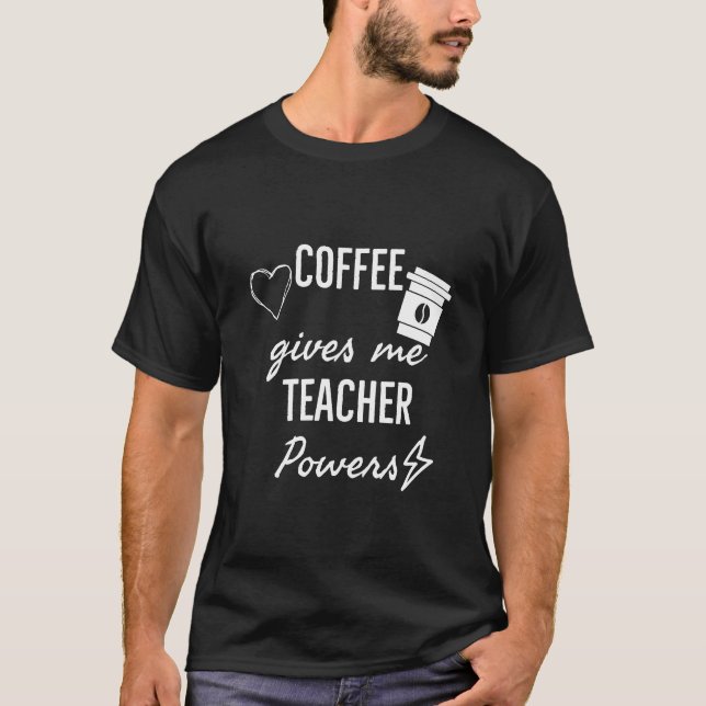 Camiseta Poderes de Professor pelo Café | Gif Engr (Frente)