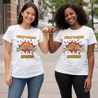 Camiseta Poderes Mesquinhos Ativam Estilo Retrô