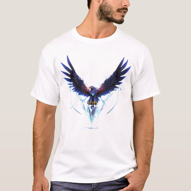Camiseta Poderosa águia Cristal (Frente)