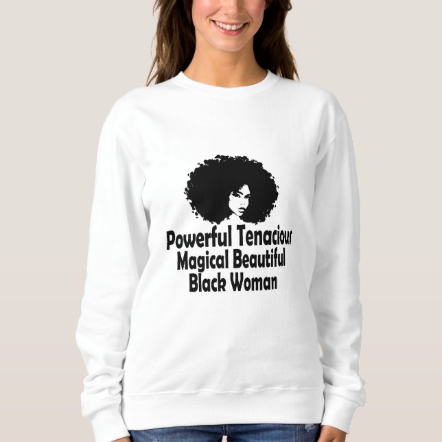 Camiseta Poderosa e tenaz linda mulher negra (Frente)