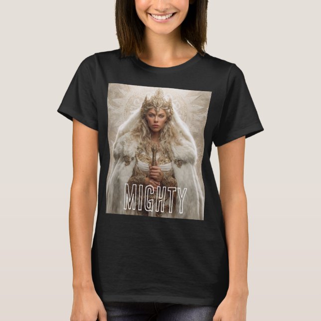Camiseta Poderosa rainha viking (Frente)