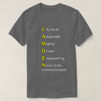 Camiseta PODEROSO CAMDEN Motivacional AMARELO unissex Mascu