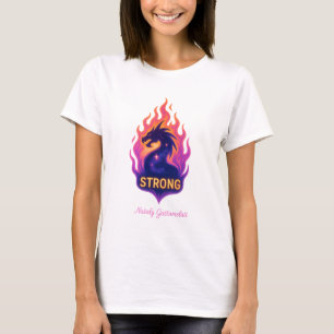 Camiseta Poderoso Fogo de Dragão — Design Motivacional Fort