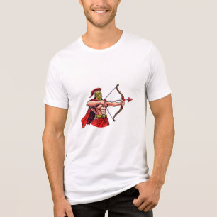 Camiseta Poderoso guerreiro antigo segurando arco e flecha