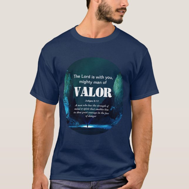Camiseta PODEROSO HOMEM DE VALOR Christian (Frente)