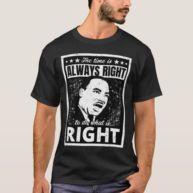 Camiseta Poderoso Martin Luther King Jr., Citação, Sofrida  (Frente)