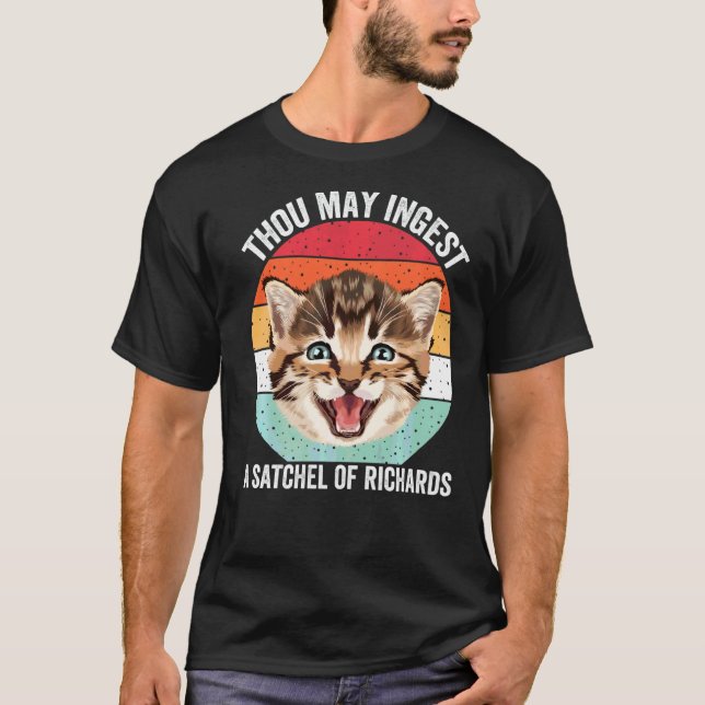 Camiseta Podes Ingerir Uma Sacola De Gato De Richards (Frente)