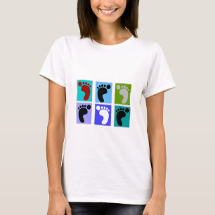 Camiseta Podiatra Oferece Design de Popart de Pés