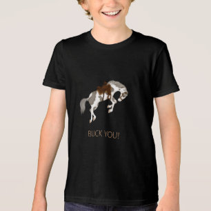 Camiseta Põe-Te! Engraçado Paint Horse Escuro