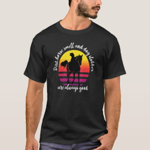 Camiseta Poeira Cavalo Cão Celeiro Fazendeiro Proprietário