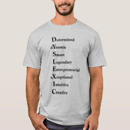 Camiseta Poema Acrótico Disléxico