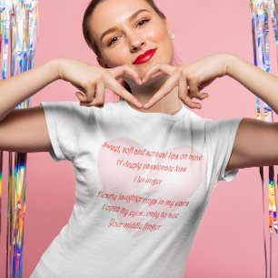 Camiseta Poema Anti-Amor Anti-Dia de os namorados