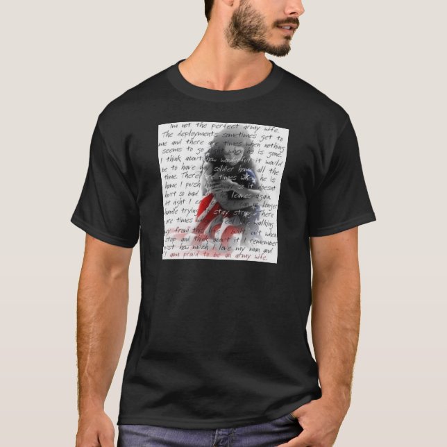 Camiseta poema da esposa do exército (Frente)