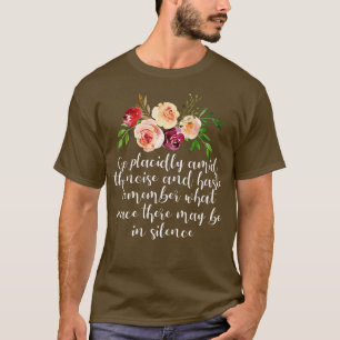 Camiseta Poema de Desiderata sobre Paz e Calma