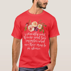 Camiseta Poema de Desiderata sobre Paz e Calma