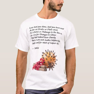 Camiseta Poema de Dryden sobre Cravos e Laranjas