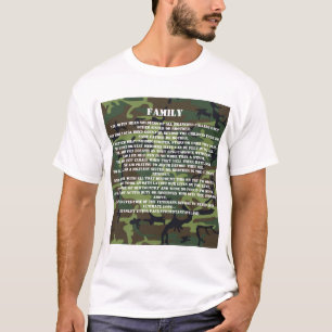Camiseta Poema de Irmão e Irmã Militar chamado Família