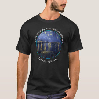 Camiseta Poema Haiku, poesia budista, noite estrelada de Va