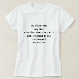 Camiseta Poema sobre amor e escuridão