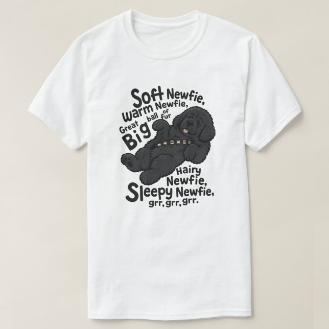 Camiseta Poema Soft Newfie (Frente do Design)
