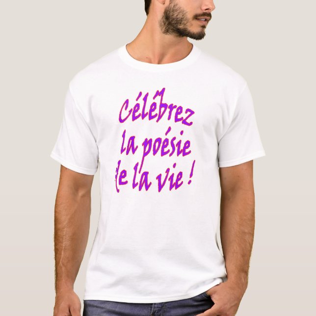 Camiseta Poesia da vida (francesa) (Frente)