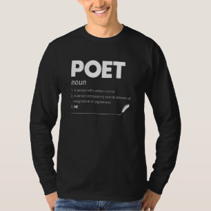 Camiseta Poeta Definição Engraçada Poeta Drama Poeta Poeta