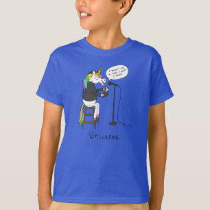 Camiseta Poeta Unicórnio Desenho Animado Fofo
