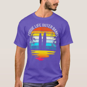 Camiseta Pogue Life Out Banks Retro Sunset Surfing OBX Po