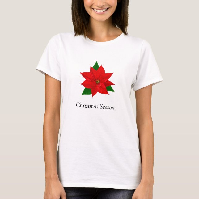 Camiseta Poinsettia Flower (Frente)