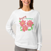 Poinsettia Holiday Long Sleeve Tee