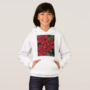 Camiseta Poinsettia Vibrante Em Aquarela